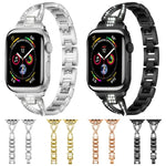 Dây đồng hồ kim loại kim cương hàng đơn hình chữ X xDfind, Dành cho Apple Watch 42 / 44 / 45 / 46 / 49mm, Dành cho Apple Watch 38 / 40 / 41 / S10 42mm