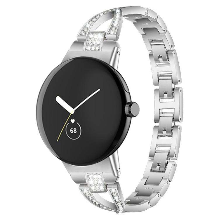 Dây đồng hồ kim loại hình kim cương hàng đơn hình chữ X xDfind, dành cho Google Pixel Watch 4 / 3 / 2 / 1 41mm