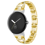 Dây đồng hồ kim loại hình kim cương hàng đơn hình chữ X xDfind, dành cho Google Pixel Watch 4 / 3 / 2 / 1 41mm