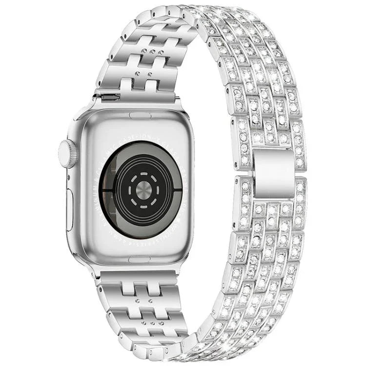 Dây đồng hồ kim loại toàn kim cương năm hạt xDfind, Dành cho Apple Watch 42 / 44 / 45 / 46 / 49mm, Dành cho Apple Watch 38 / 40 / 41 / S10 42mm