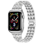 Dây đồng hồ kim loại toàn kim cương năm hạt xDfind, Dành cho Apple Watch 42 / 44 / 45 / 46 / 49mm, Dành cho Apple Watch 38 / 40 / 41 / S10 42mm