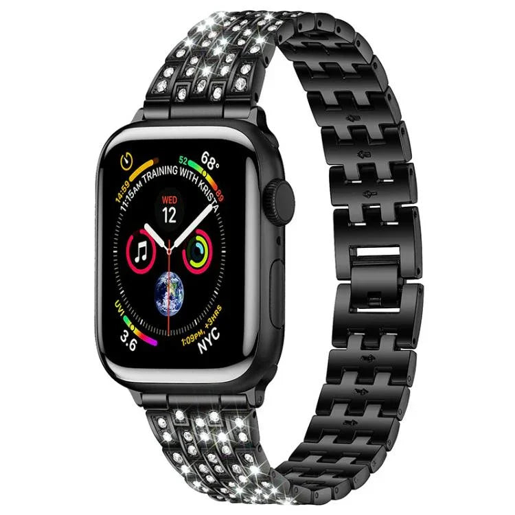Dây đồng hồ kim loại toàn kim cương năm hạt xDfind, Dành cho Apple Watch 42 / 44 / 45 / 46 / 49mm, Dành cho Apple Watch 38 / 40 / 41 / S10 42mm