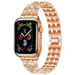 Dây đồng hồ kim loại toàn kim cương năm hạt xDfind, Dành cho Apple Watch 42 / 44 / 45 / 46 / 49mm, Dành cho Apple Watch 38 / 40 / 41 / S10 42mm