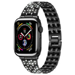 Dây đồng hồ kim loại toàn kim cương năm hạt xDfind, Dành cho Apple Watch 42 / 44 / 45 / 46 / 49mm, Dành cho Apple Watch 38 / 40 / 41 / S10 42mm