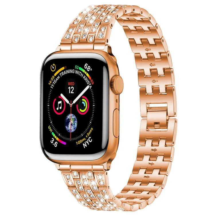 Dây đồng hồ kim loại toàn kim cương năm hạt xDfind, Dành cho Apple Watch 42 / 44 / 45 / 46 / 49mm, Dành cho Apple Watch 38 / 40 / 41 / S10 42mm