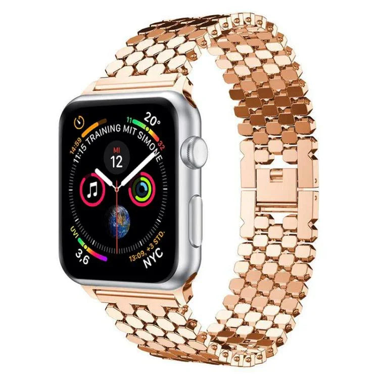 Dây đồng hồ kim loại họa tiết vảy cá xDfind, Dành cho Apple Watch 42 / 44 / 45 / 46 / 49mm, Dành cho Apple Watch 38 / 40 / 41 / S11 42mm