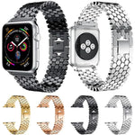 Dây đồng hồ kim loại họa tiết vảy cá xDfind, Dành cho Apple Watch 42 / 44 / 45 / 46 / 49mm, Dành cho Apple Watch 38 / 40 / 41 / S11 42mm