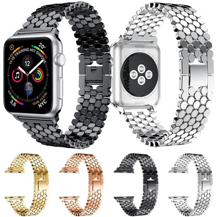 Dây đồng hồ kim loại họa tiết vảy cá xDfind, Dành cho Apple Watch 42 / 44 / 45 / 46 / 49mm, Dành cho Apple Watch 38 / 40 / 41 / S11 42mm