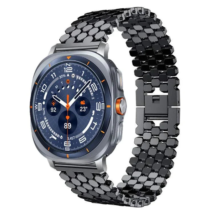 Dây đồng hồ kim loại họa tiết vảy cá xDfind, Dành cho Samsung Galaxy Watch Ultra/Ultra 2025, Dành cho Samsung Galaxy Watch8 / 8 Classic, Dành cho Samsung Galaxy Watch7 / FE / 6 / 5 / 4, Dành cho Samsung Galaxy Fit3