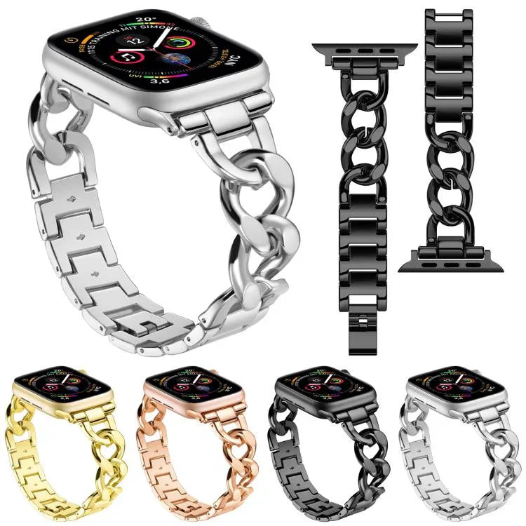 Dây đồng hồ kim loại xích denim xDfind, Dành cho Apple Watch 42 / 44 / 45 / 46 / 49mm