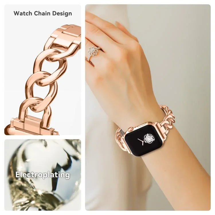Dây đồng hồ kim loại xích denim xDfind, Dành cho Apple Watch 42 / 44 / 45 / 46 / 49mm