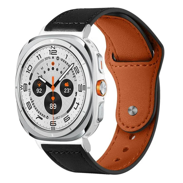Dây đồng hồ da thật khóa đinh tán xDfind, Dành cho Samsung Galaxy Watch Ultra / Ultra 2025, Dành cho Samsung Galaxy Watch8 / 8 Classic