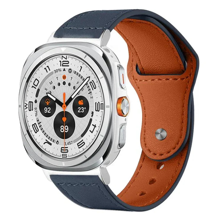 Dây đồng hồ da thật khóa đinh tán xDfind, Dành cho Samsung Galaxy Watch Ultra / Ultra 2025, Dành cho Samsung Galaxy Watch8 / 8 Classic
