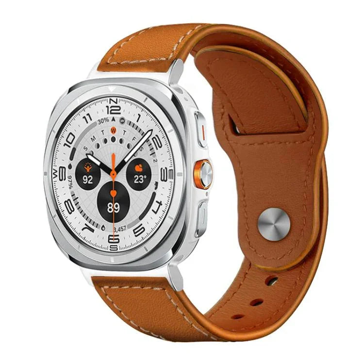 Dây đồng hồ da thật khóa đinh tán xDfind, Dành cho Samsung Galaxy Watch Ultra / Ultra 2025, Dành cho Samsung Galaxy Watch8 / 8 Classic
