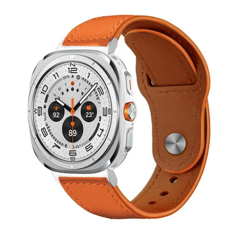 Dây đồng hồ da thật khóa đinh tán xDfind, Dành cho Samsung Galaxy Watch Ultra / Ultra 2025, Dành cho Samsung Galaxy Watch8 / 8 Classic