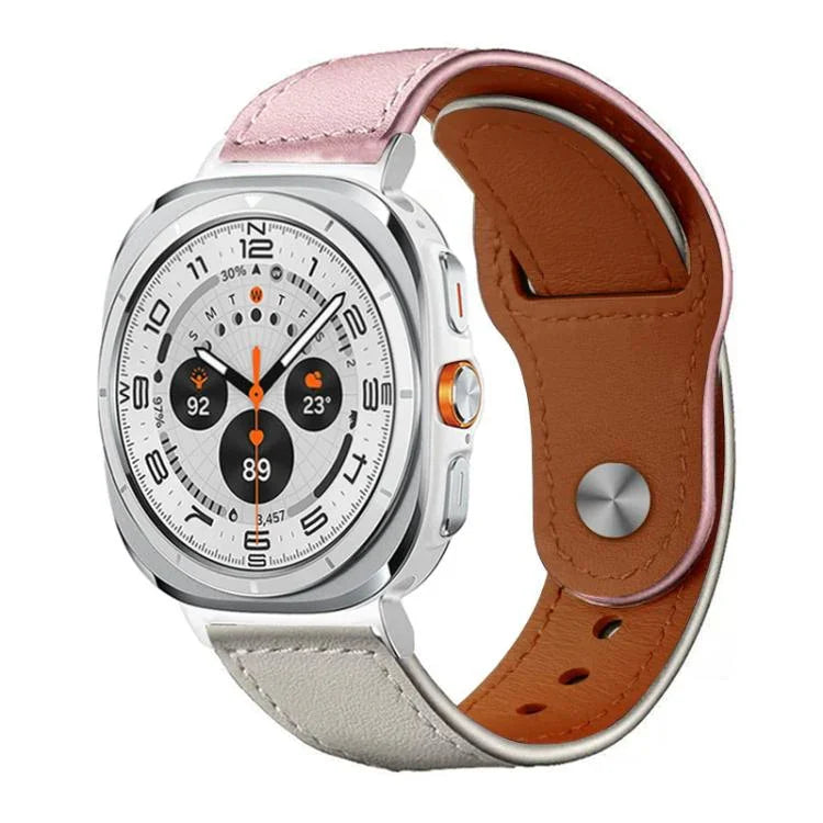 Dây đồng hồ da thật khóa đinh tán xDfind, Dành cho Samsung Galaxy Watch Ultra / Ultra 2025, Dành cho Samsung Galaxy Watch8 / 8 Classic