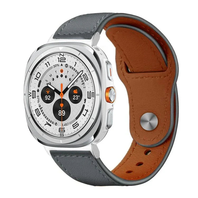Dây đồng hồ da thật khóa đinh tán xDfind, Dành cho Samsung Galaxy Watch Ultra / Ultra 2025, Dành cho Samsung Galaxy Watch8 / 8 Classic