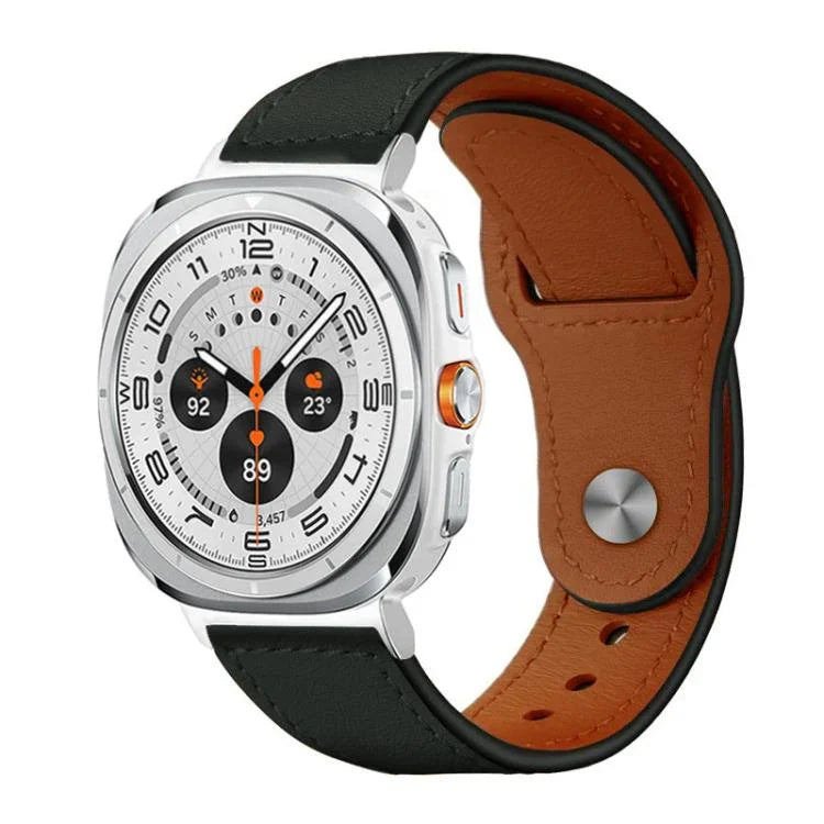 Dây đồng hồ da thật khóa đinh tán xDfind, Dành cho Samsung Galaxy Watch Ultra / Ultra 2025, Dành cho Samsung Galaxy Watch8 / 8 Classic