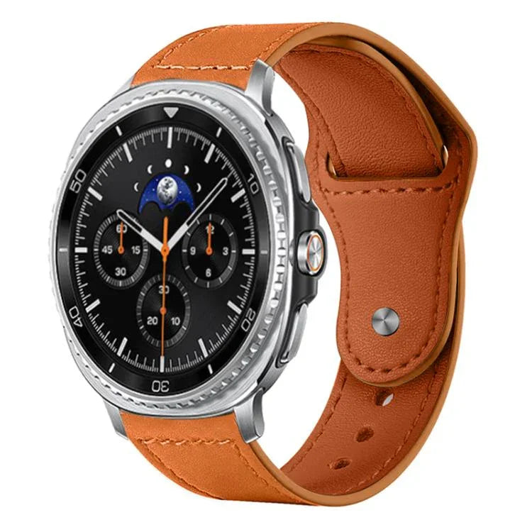 Dây đồng hồ da thật khóa đinh tán xDfind, Dành cho Samsung Galaxy Watch Ultra / Ultra 2025, Dành cho Samsung Galaxy Watch8 / 8 Classic
