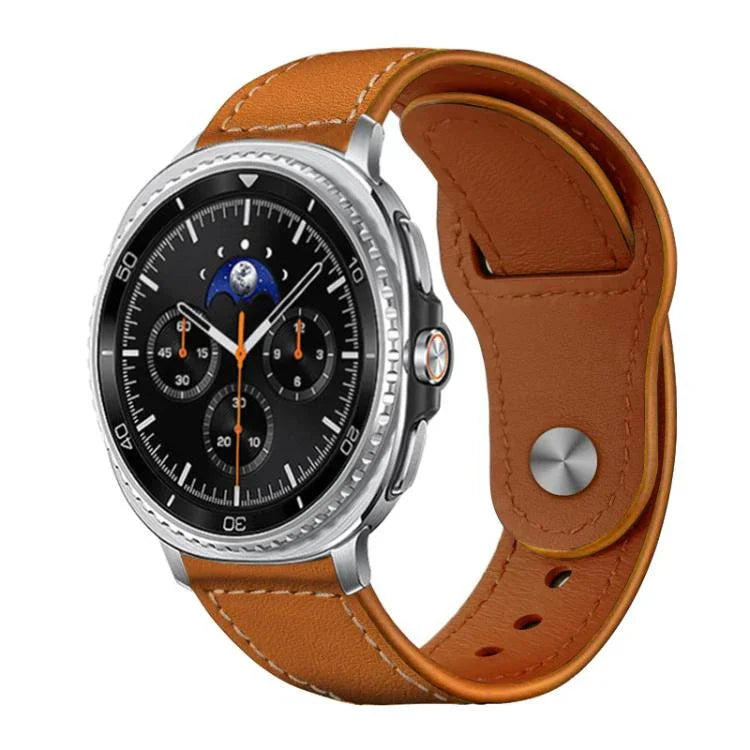 Dây đồng hồ da thật khóa đinh tán xDfind, Dành cho Samsung Galaxy Watch Ultra / Ultra 2025, Dành cho Samsung Galaxy Watch8 / 8 Classic