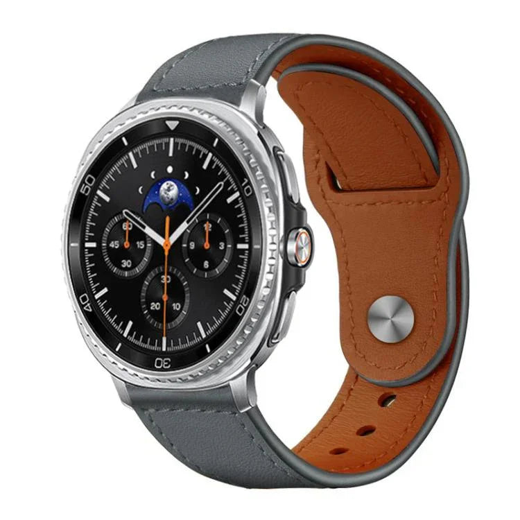 Dây đồng hồ da thật khóa đinh tán xDfind, Dành cho Samsung Galaxy Watch Ultra / Ultra 2025, Dành cho Samsung Galaxy Watch8 / 8 Classic
