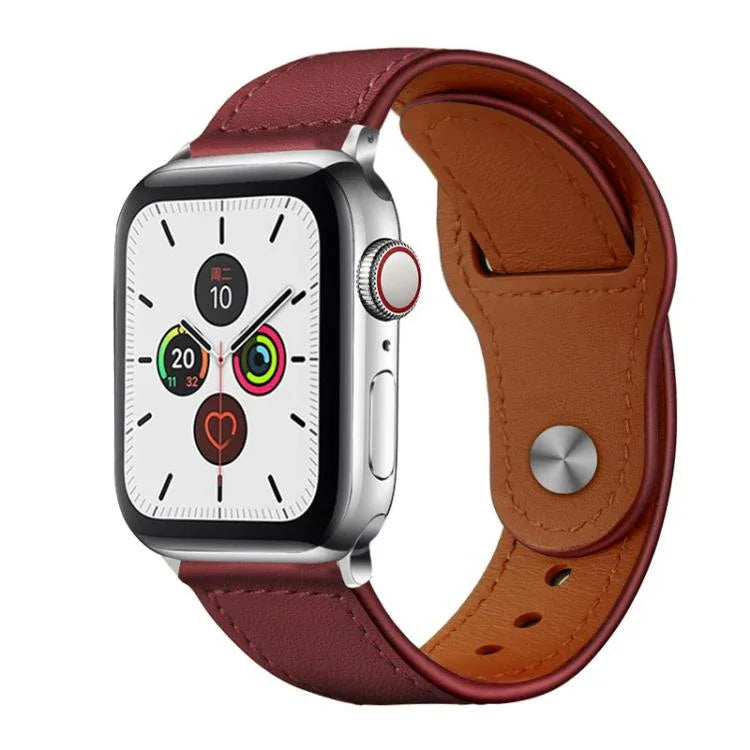 Dây đồng hồ da thật khóa đinh tán xDfind, Dành cho Apple Watch 42 / 44 / 45 / 46 / 49mm, Dành cho Apple Watch 38 / 40 / 41 / S10 42mm