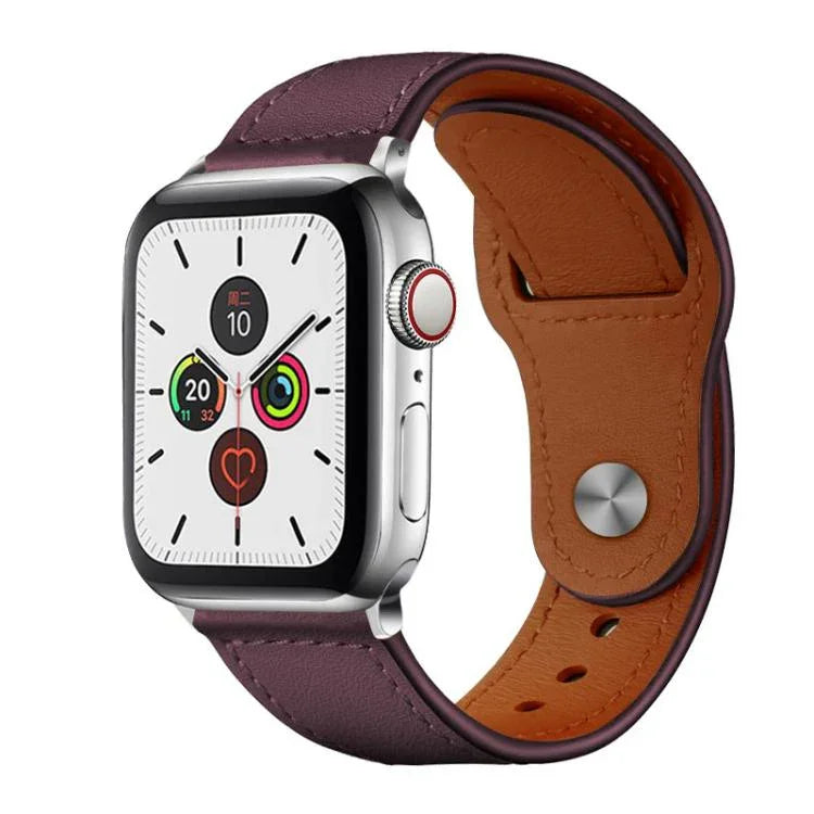 Dây đồng hồ da thật khóa đinh tán xDfind, Dành cho Apple Watch 42 / 44 / 45 / 46 / 49mm, Dành cho Apple Watch 38 / 40 / 41 / S10 42mm