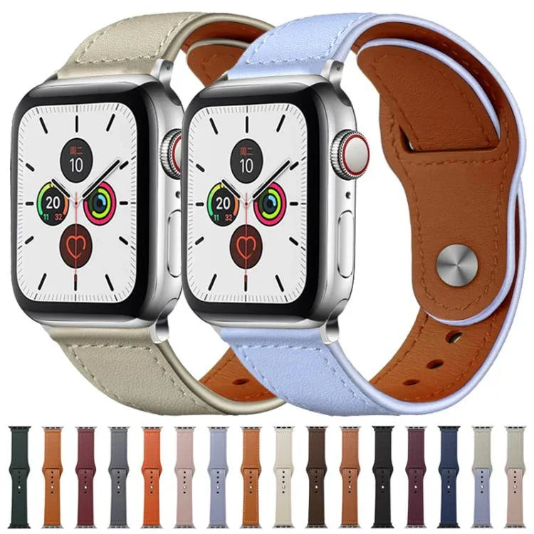 Dây đồng hồ da thật khóa đinh tán xDfind, Dành cho Apple Watch 42 / 44 / 45 / 46 / 49mm, Dành cho Apple Watch 38 / 40 / 41 / S10 42mm