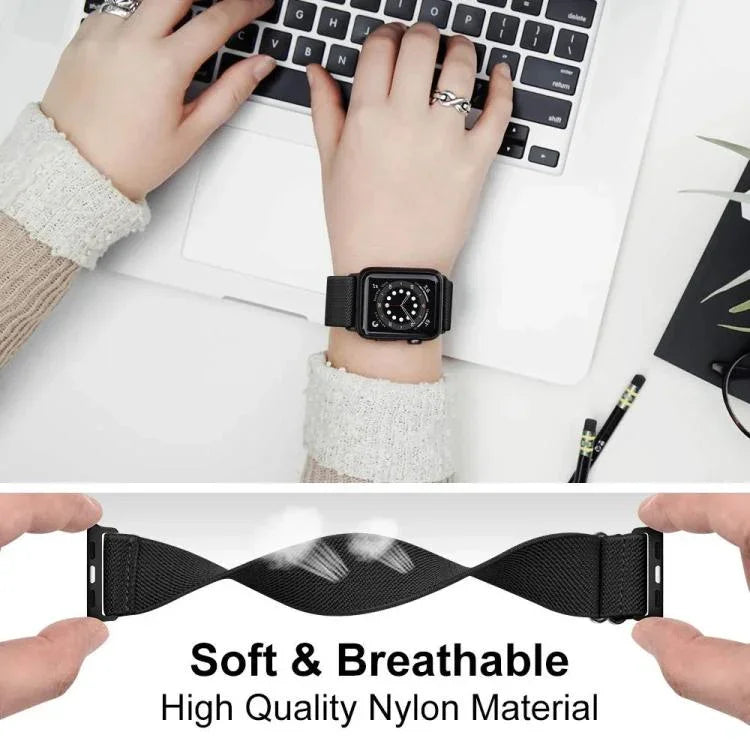 Dây đồng hồ nylon co giãn khóa trượt điều chỉnh xDfind, Dành cho Apple Watch 42 / 44 / 45 / 46 / 49mm, Dành cho Apple Watch 38 / 40 / 41 / S10 42mm