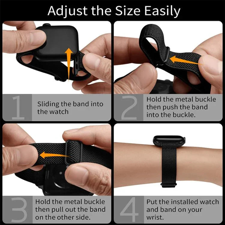 Dây đồng hồ nylon co giãn eo nhỏ xDfind Ladder Buckle, dành cho Apple Watch 42 / 44 / 45 / 46 / 49mm, dành cho Apple Watch 38 / 40 / 41 / S10 42mm