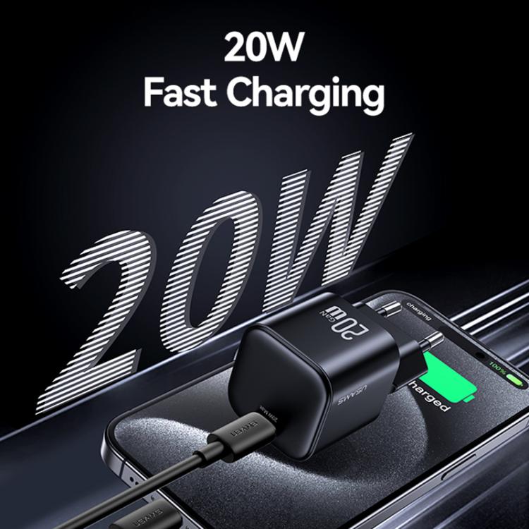 Sạc nhanh mini USAMS CC260 20W GaN USB-C / Type-C, CC260