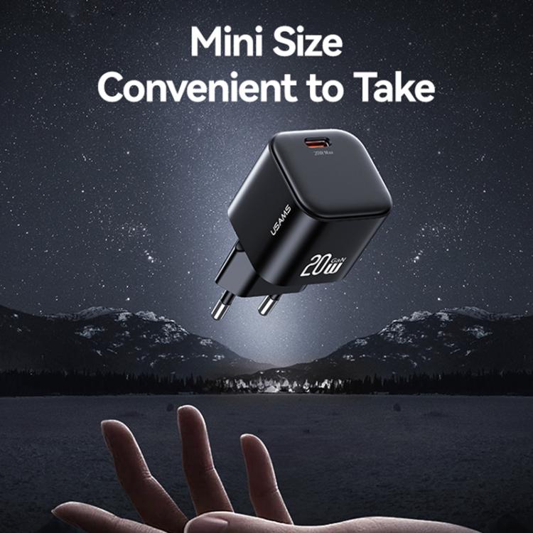 Sạc nhanh mini USAMS CC260 20W GaN USB-C / Type-C, CC260