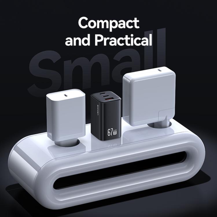 Sạc nhanh mini USAMS CC265 67W GaN 2 x Type-C, USB cổng ba, CC265