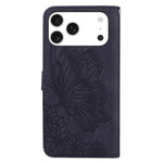 Ốp lưng điện thoại da dập nổi cảm giác da cổ điển hình bướm gập ngang, dành cho iPhone 17 Pro Max, iPhone 17 Pro, iPhone 17, iPhone Air