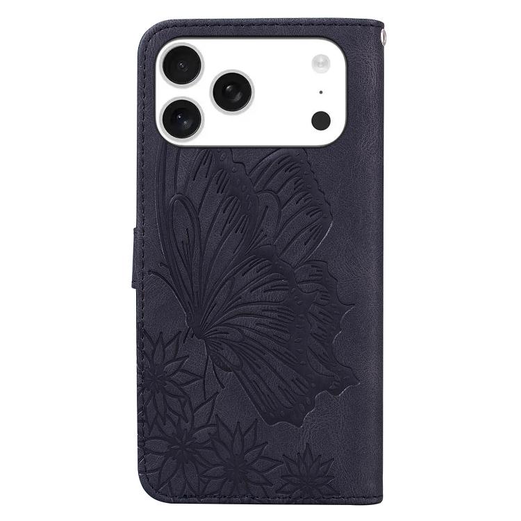 Ốp lưng điện thoại da dập nổi cảm giác da cổ điển hình bướm gập ngang, dành cho iPhone 17 Pro Max, iPhone 17 Pro, iPhone 17, iPhone Air
