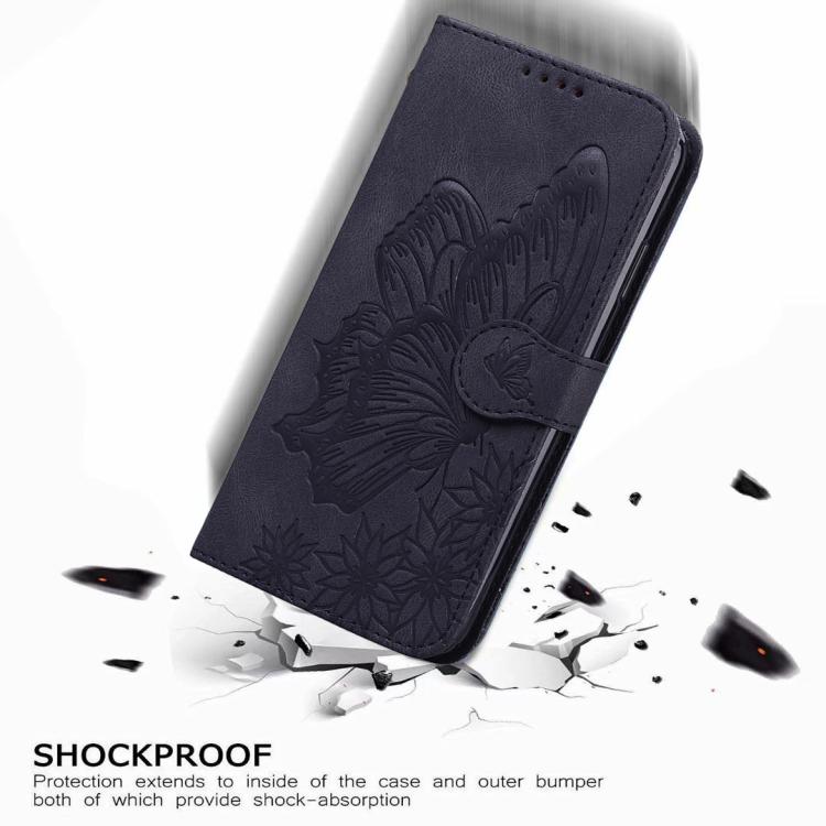 Ốp lưng điện thoại da dập nổi cảm giác da cổ điển hình bướm gập ngang, dành cho iPhone 17 Pro Max, iPhone 17 Pro, iPhone 17, iPhone Air