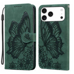 Ốp lưng điện thoại da dập nổi cảm giác da cổ điển hình bướm gập ngang, dành cho iPhone 17 Pro Max, iPhone 17 Pro, iPhone 17, iPhone Air