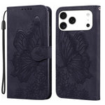 Ốp lưng điện thoại da dập nổi cảm giác da cổ điển hình bướm gập ngang, dành cho iPhone 17 Pro Max, iPhone 17 Pro, iPhone 17, iPhone Air