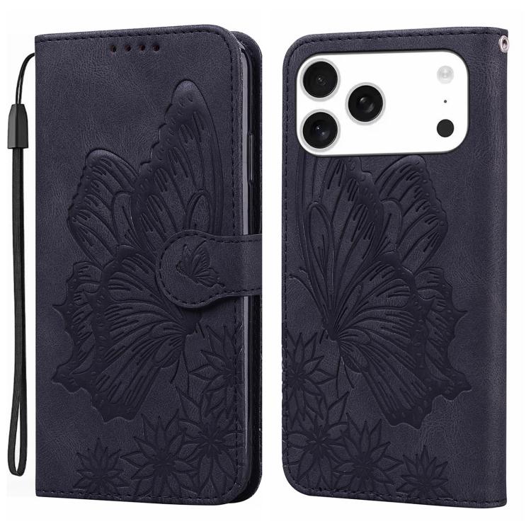 Ốp lưng điện thoại da dập nổi cảm giác da cổ điển hình bướm gập ngang, dành cho iPhone 17 Pro Max, iPhone 17 Pro, iPhone 17, iPhone Air