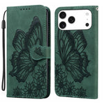 Ốp lưng điện thoại da dập nổi cảm giác da cổ điển hình bướm gập ngang, dành cho iPhone 17 Pro Max, iPhone 17 Pro, iPhone 17, iPhone Air