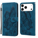 Ốp lưng điện thoại da dập nổi cảm giác da cổ điển hình bướm gập ngang, dành cho iPhone 17 Pro Max, iPhone 17 Pro, iPhone 17, iPhone Air