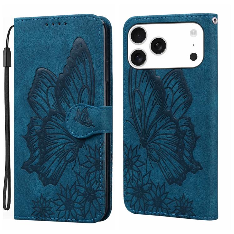 Ốp lưng điện thoại da dập nổi cảm giác da cổ điển hình bướm gập ngang, dành cho iPhone 17 Pro Max, iPhone 17 Pro, iPhone 17, iPhone Air