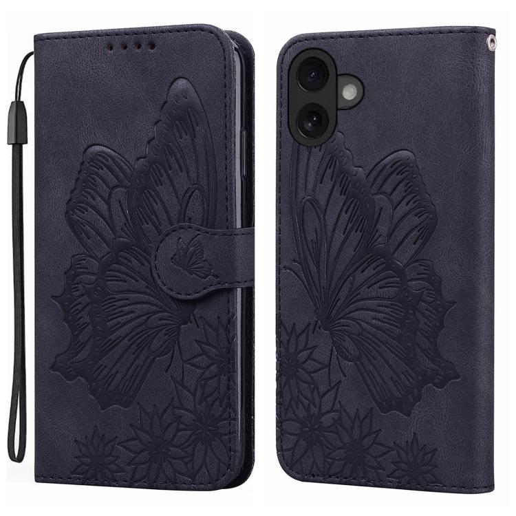 Ốp lưng điện thoại da dập nổi cảm giác da cổ điển hình bướm gập ngang, dành cho iPhone 17 Pro Max, iPhone 17 Pro, iPhone 17, iPhone Air