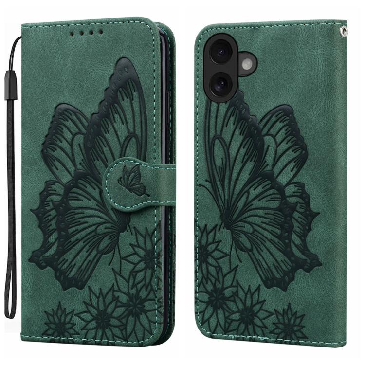 Ốp lưng điện thoại da dập nổi cảm giác da cổ điển hình bướm gập ngang, dành cho iPhone 17 Pro Max, iPhone 17 Pro, iPhone 17, iPhone Air