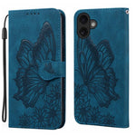 Ốp lưng điện thoại da dập nổi cảm giác da cổ điển hình bướm gập ngang, dành cho iPhone 17 Pro Max, iPhone 17 Pro, iPhone 17, iPhone Air