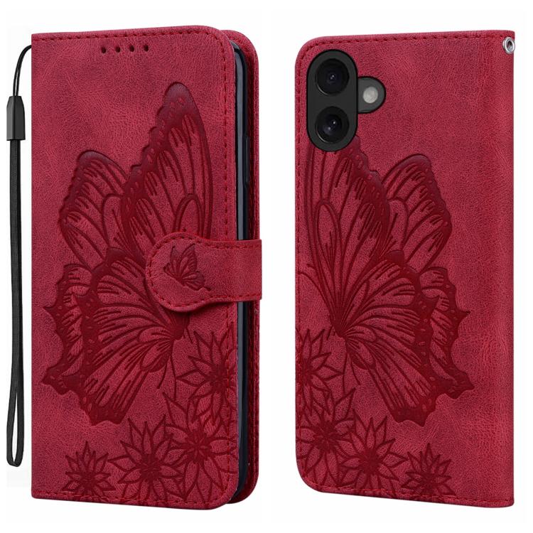 Ốp lưng điện thoại da dập nổi cảm giác da cổ điển hình bướm gập ngang, dành cho iPhone 17 Pro Max, iPhone 17 Pro, iPhone 17, iPhone Air