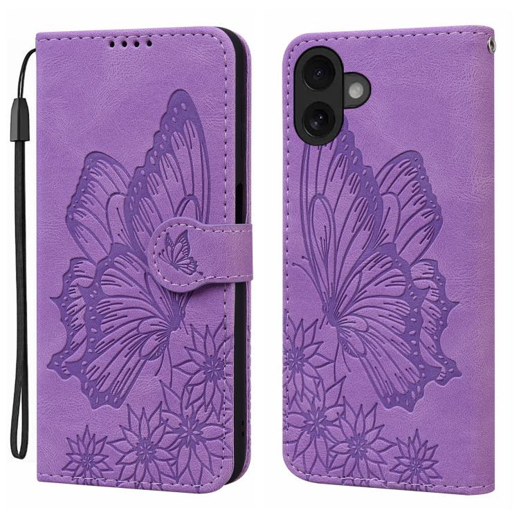 Ốp lưng điện thoại da dập nổi cảm giác da cổ điển hình bướm gập ngang, dành cho iPhone 17 Pro Max, iPhone 17 Pro, iPhone 17, iPhone Air