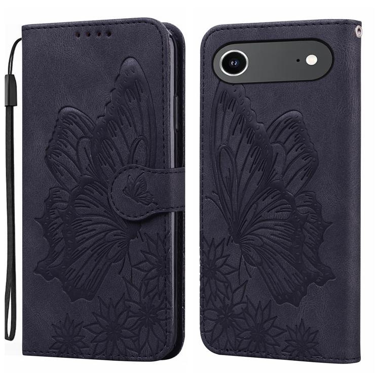 Ốp lưng điện thoại da dập nổi cảm giác da cổ điển hình bướm gập ngang, dành cho iPhone 17 Pro Max, iPhone 17 Pro, iPhone 17, iPhone Air