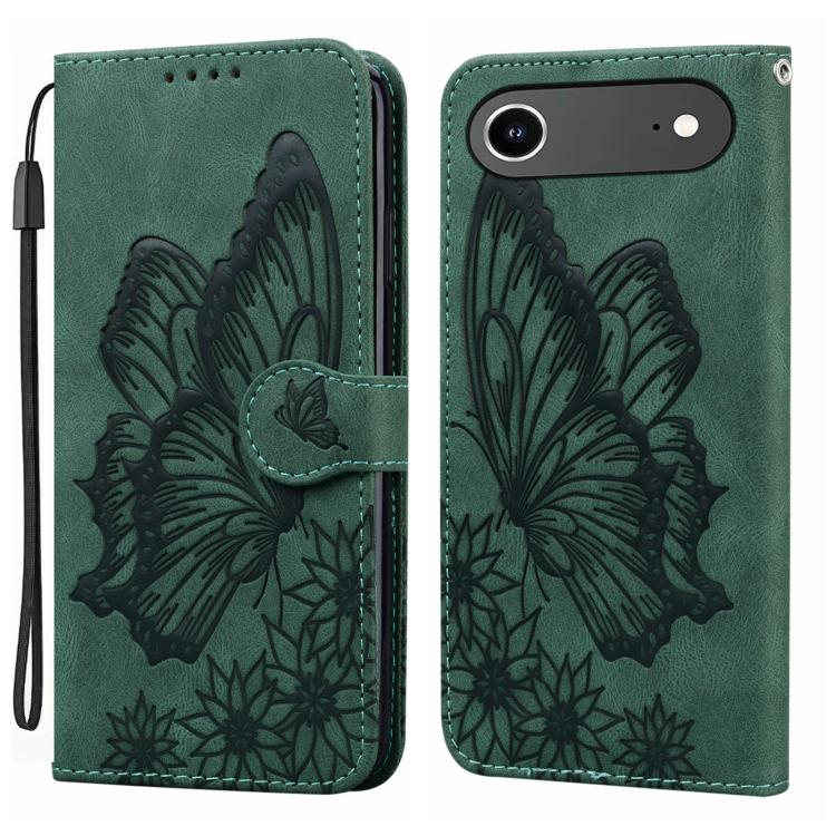 Ốp lưng điện thoại da dập nổi cảm giác da cổ điển hình bướm gập ngang, dành cho iPhone 17 Pro Max, iPhone 17 Pro, iPhone 17, iPhone Air