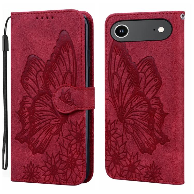 Ốp lưng điện thoại da dập nổi cảm giác da cổ điển hình bướm gập ngang, dành cho iPhone 17 Pro Max, iPhone 17 Pro, iPhone 17, iPhone Air